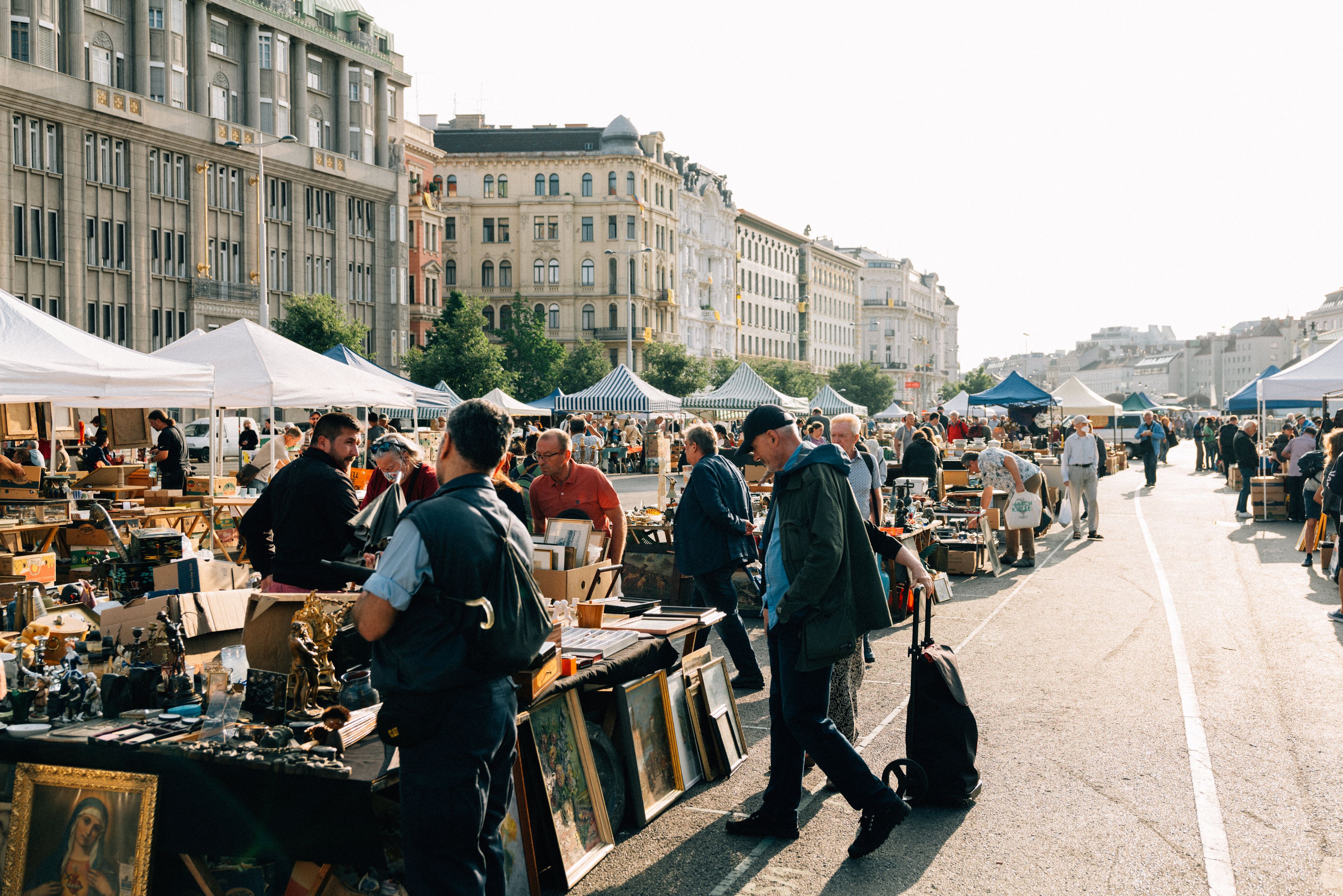 Naschmarkt flea market in Vienna